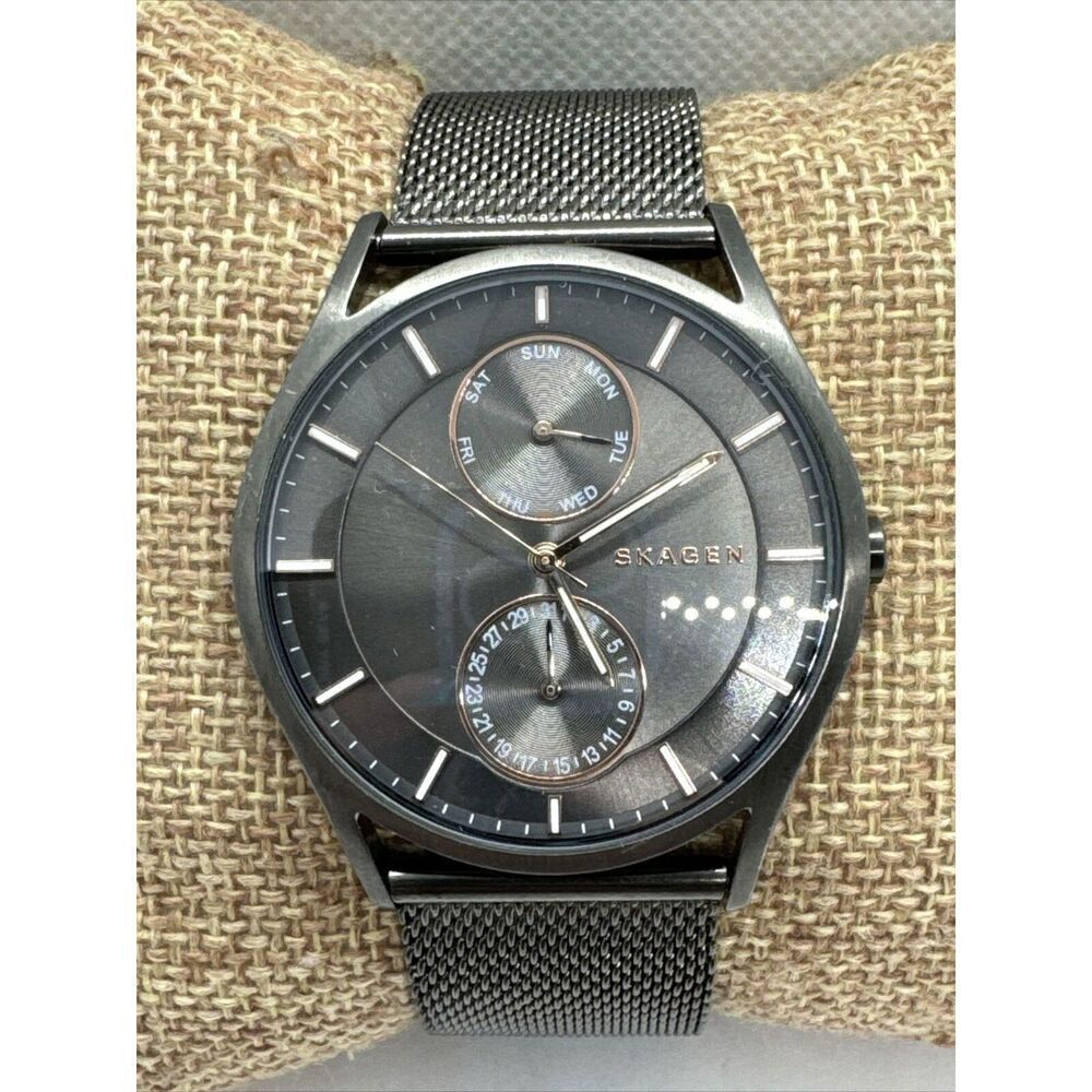 Skagen Holst Multifunction SKW6180 Women's Charcoal Steel Mesh Watch JNA938